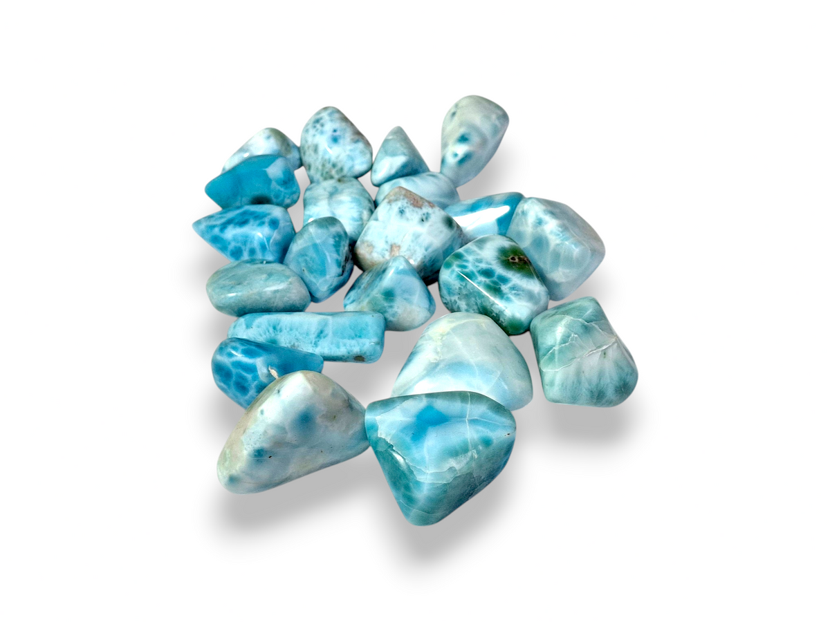 223g Full Polished Natural Dominican Blue Larimar Stone Specimen Healing
