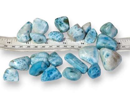 223g Full Polished Natural Dominican Blue Larimar Stone Specimen Healing