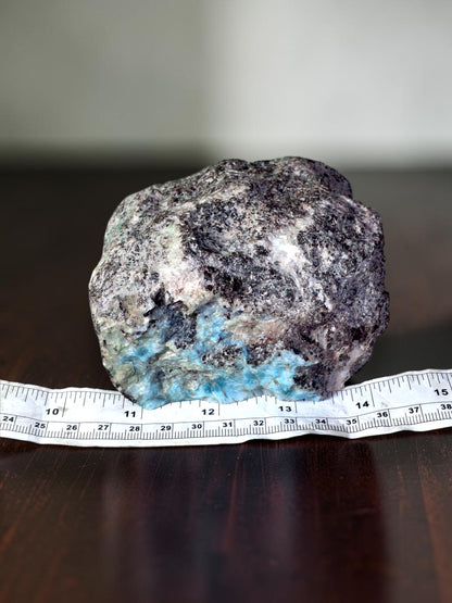 74 g Espécimen de Piedra Larimar Azul Dominicano Natural Parcialmente Pulido Sanador