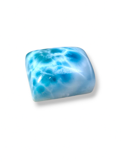 Larimar Naturel Cabochon Libre 131 Carats Pierre Précieuse Bleue Dominicaine