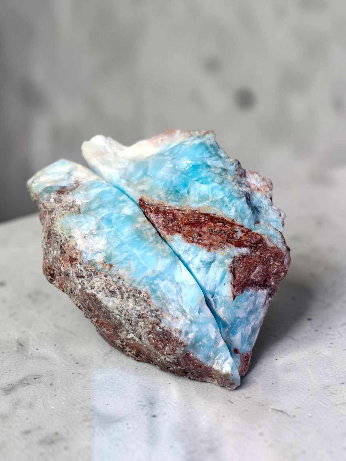 164g Natural Larimar  Raw Stone  Polished Specimen Rare Blue Pectolite Dominican