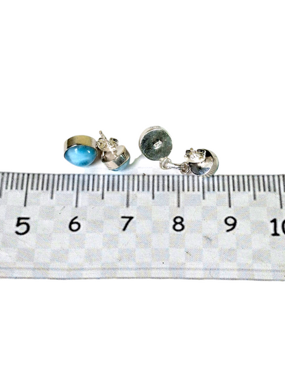 Sterling Silver Nice Blue Larimar Stone Handmade Dangle Earring