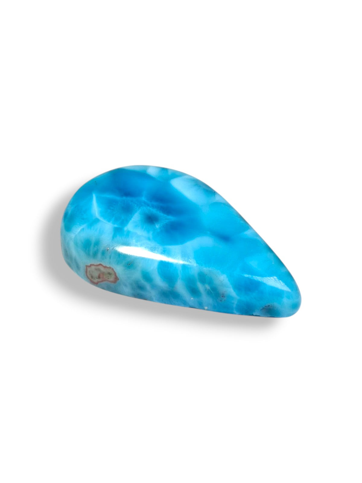 100CT Larimar Cabochon Teardrop Loose Gemstone Natural Dominican Rep. Blue Stone Jewelry Making