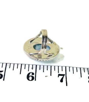Solid Sterling Silver Dominican Deep Blue Larimar Stone Handmade Ring