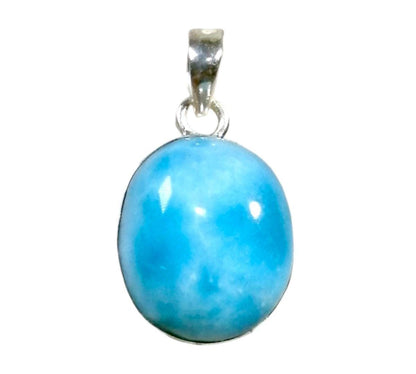 1 "in. Dominican Nice Sky Blue Larimar Stone Pendant Handmade