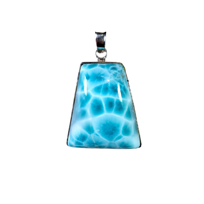 2.5 "in. Dominican Nice Deep Blue Larimar Stone Pendant Handmade