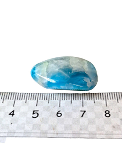 45 g Full Polished Natural Dominican Blue Larimar Stone Specimen Healing
