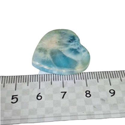 145 CT Natural Heart Dominican Nice Blue Larimar Stone Cabochon