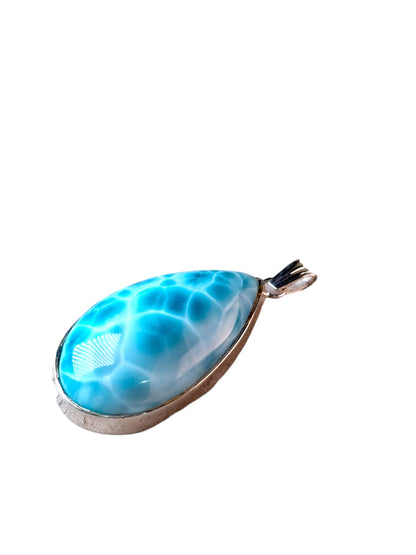 1.9 "in. Dominican Deep Blue Larimar Stone Pendant Handmade