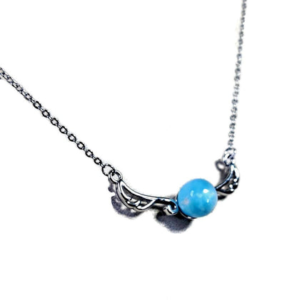 Dominican Nice Blue Larimar Stone Necklace Handcrafted
