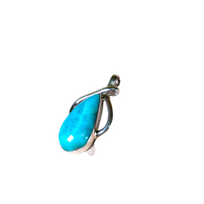 1.9 "in. Dominican Nice Blue Larimar Stone Pendant Handmade