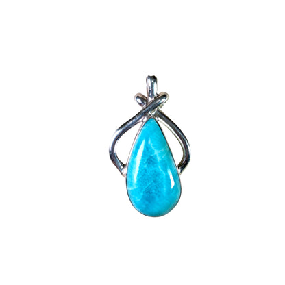 1.9 "in. Dominican Nice Blue Larimar Stone Pendant Handmade