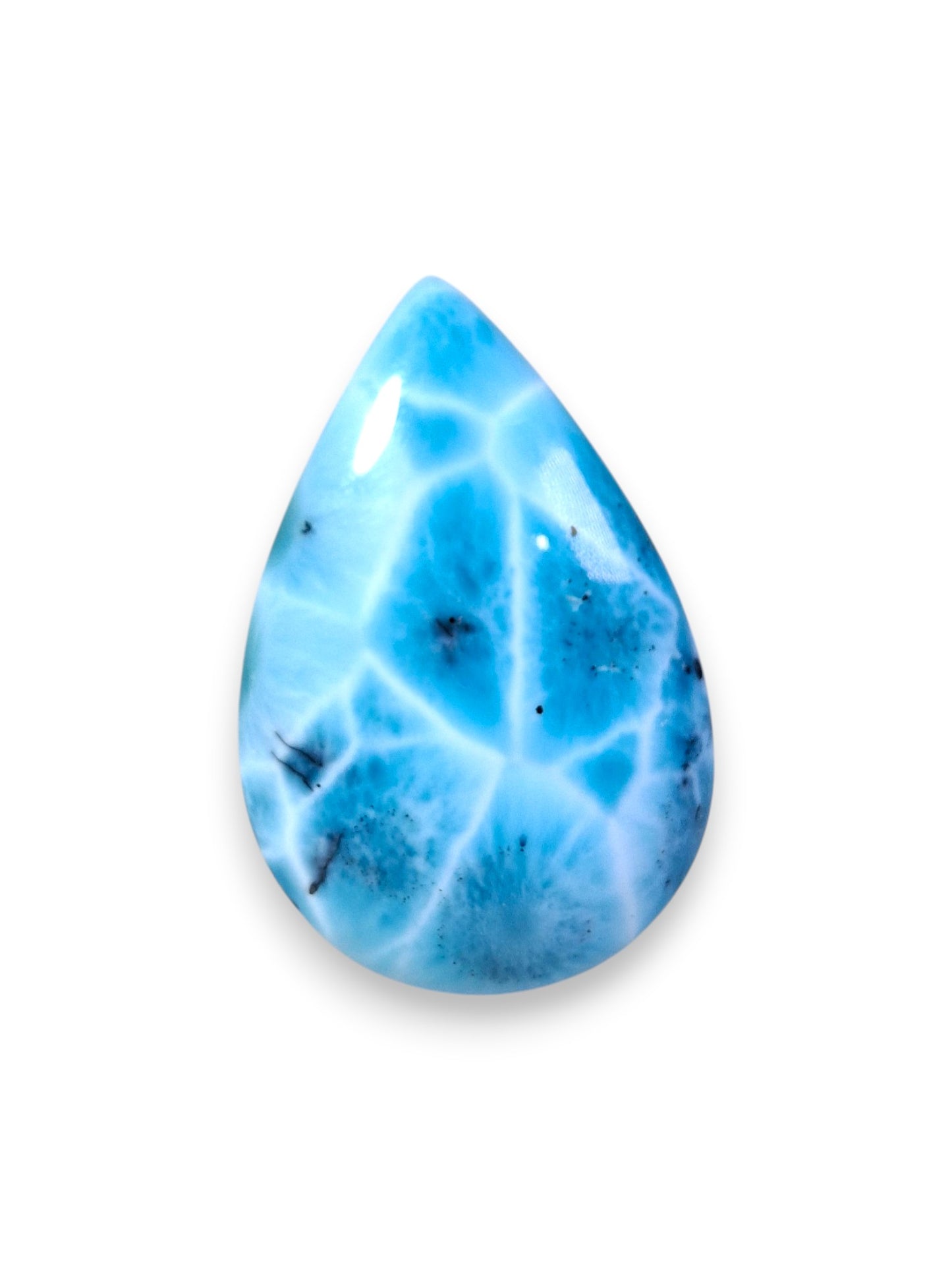 58 CT Natural Dominican Nice Deep Blue Larimar Stone Cabochon