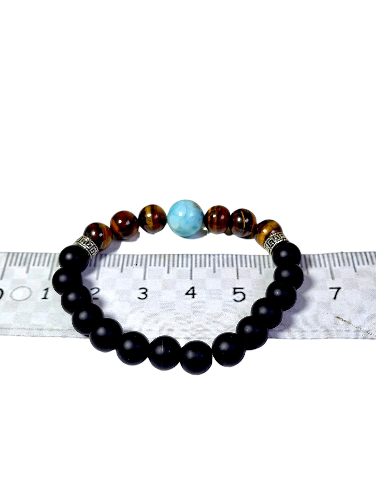 Nice Deep Blue Larimar Stone Leather Handmade Bracelet Watch Men / Women