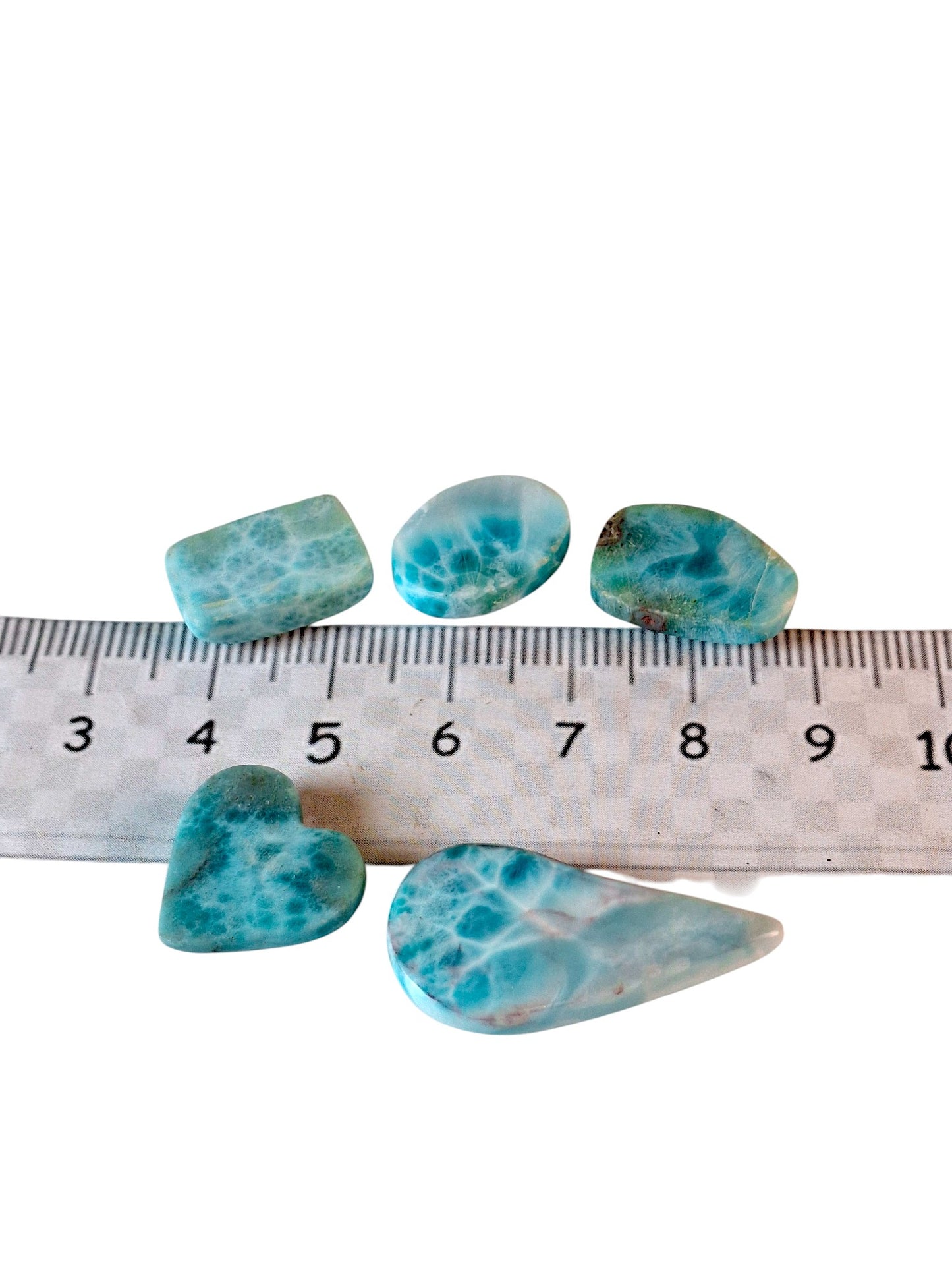 5 Natural Dominican Nice Sky Blue Larimar Stone Cabochon
