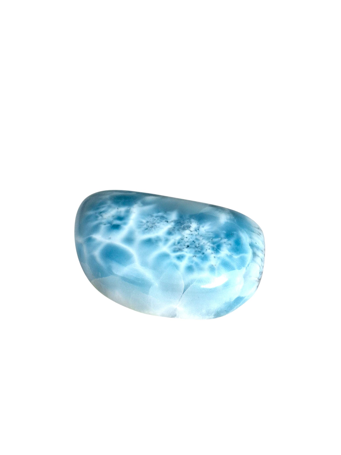 127 CT Natural Dominican Nice Blue Larimar Stone Cabochon