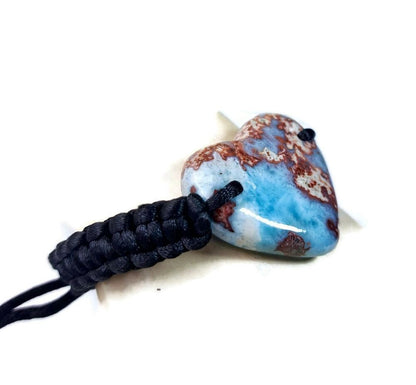 Nice Blue Larimar Stone Nylon Cord Handmade Bracelet Men / Women