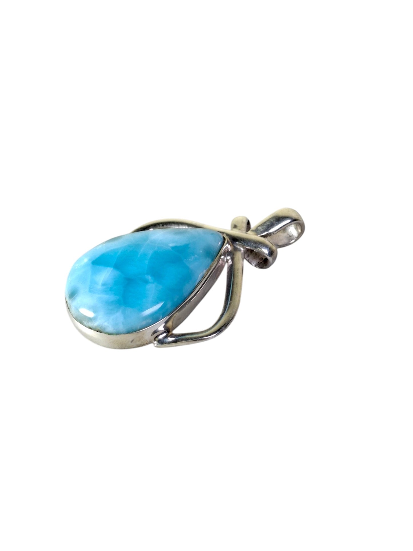 1.6 "in. Dominican Deep Blue Larimar Stone Pendant Handmade