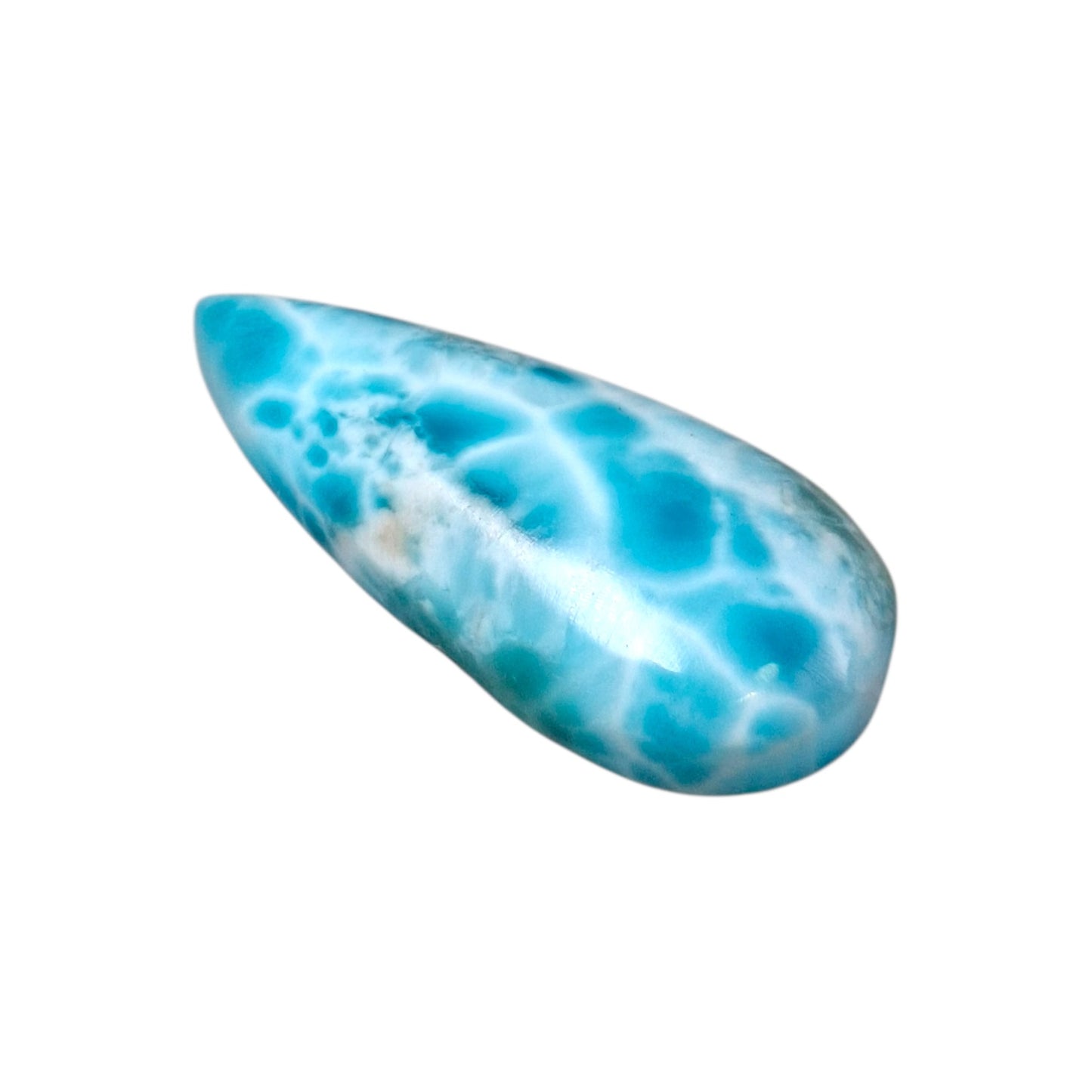 34 CT Natural Dominican Nice Sky Blue Larimar Stone Cabochon