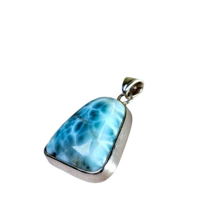 1.9 "in. Dominican Nice Blue Larimar Stone Pendant Handmade