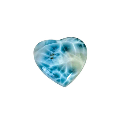 145 CT Natural Heart Dominican Nice Blue Larimar Stone Cabochon
