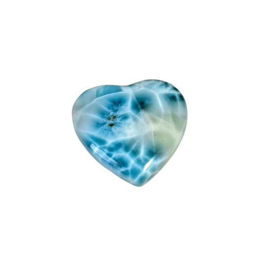 145 CT Natural Heart Dominican Nice Blue Larimar Stone Cabochon