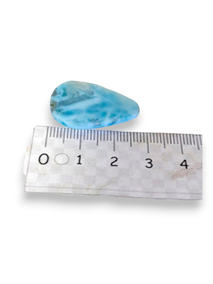 Natural Larimar Loose Cabochon Teardrop 72 Carats  Dominican Blue Gemstone Cab