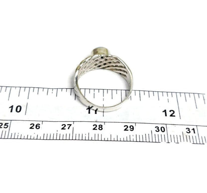 Solid Sterling Silver Dominican Deep Blue Larimar Stone Handmade Ring