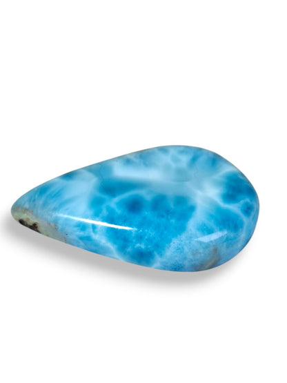 Natural Larimar Loose Cabochon Freeform  68 Carats  Dominican Blue Gemstone Cab