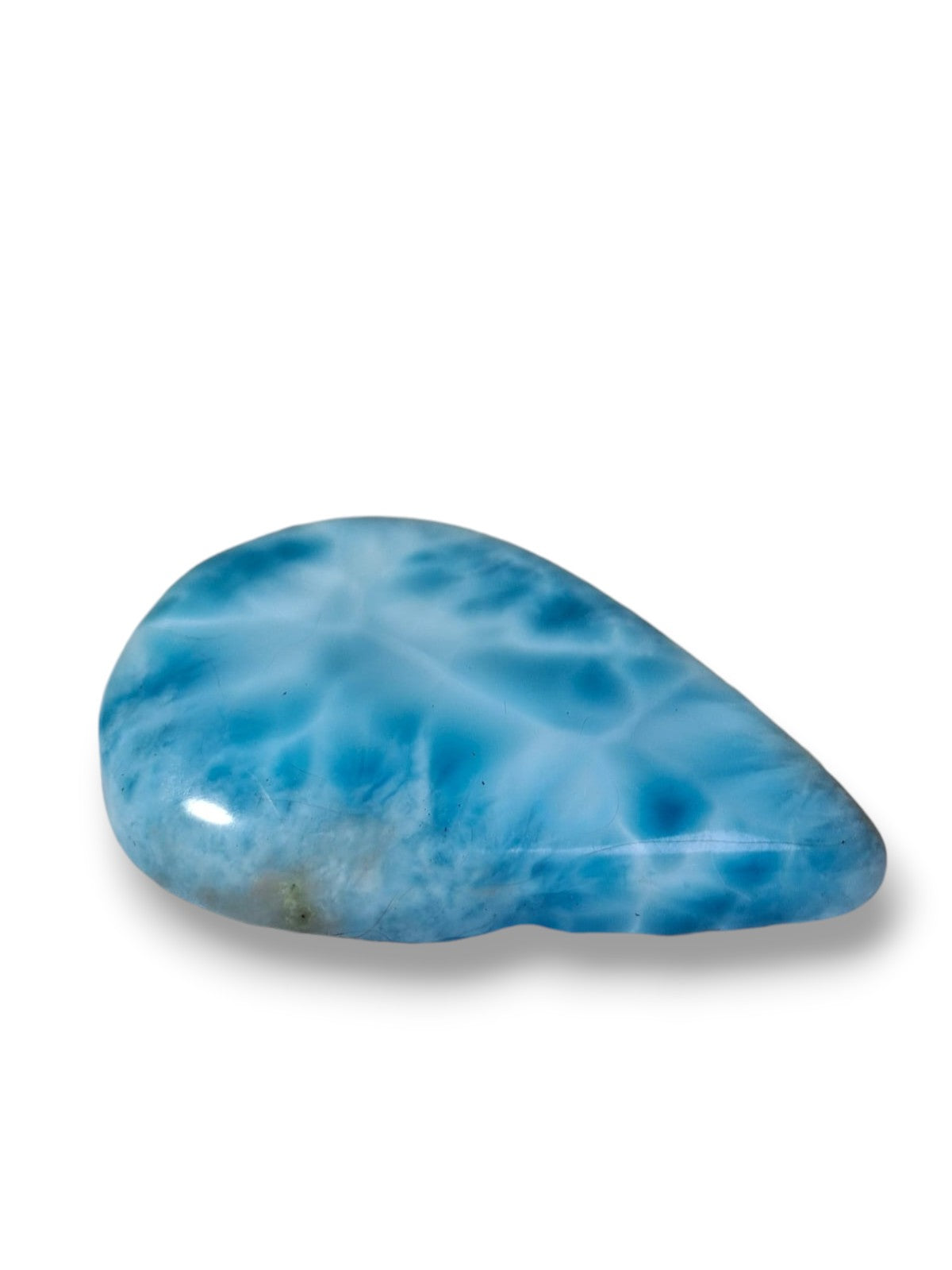 Natural Larimar Loose Cabochon Freeform  68 Carats  Dominican Blue Gemstone Cab