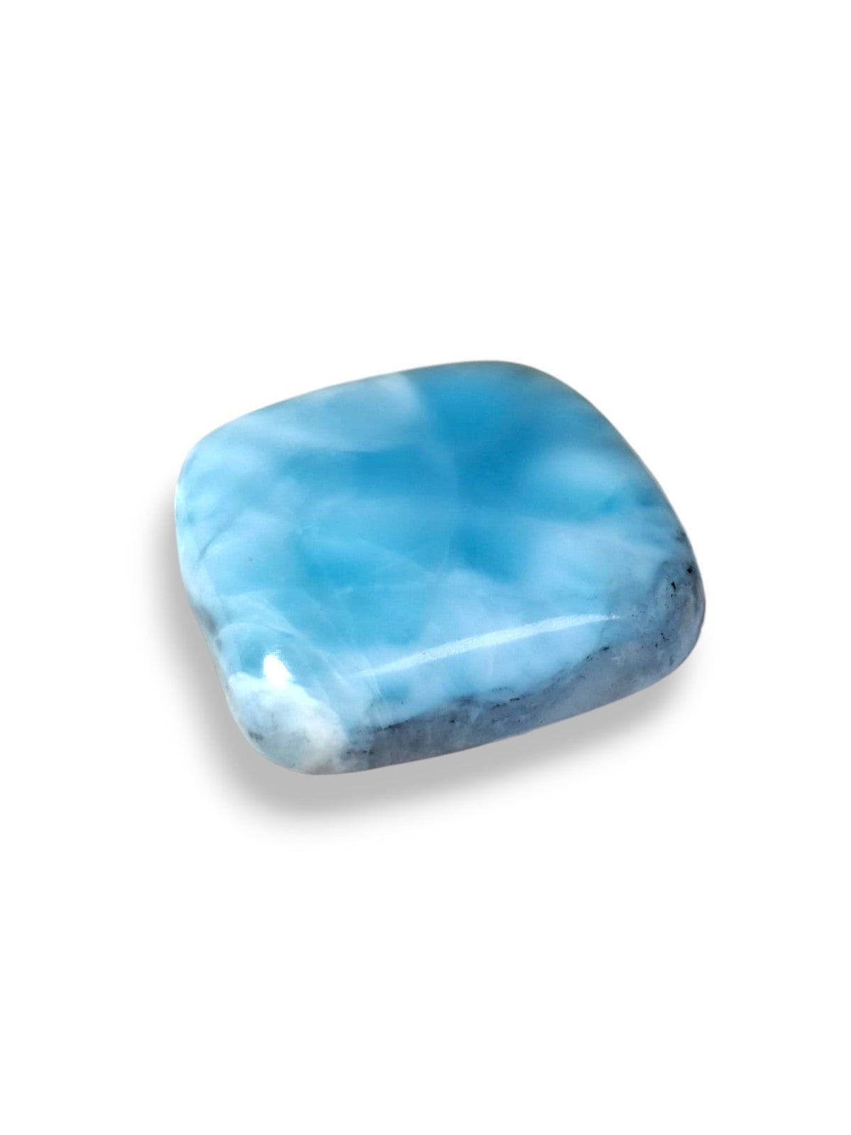 71 CT Natural Dominican Nice  Blue Larimar Stone Cabochon