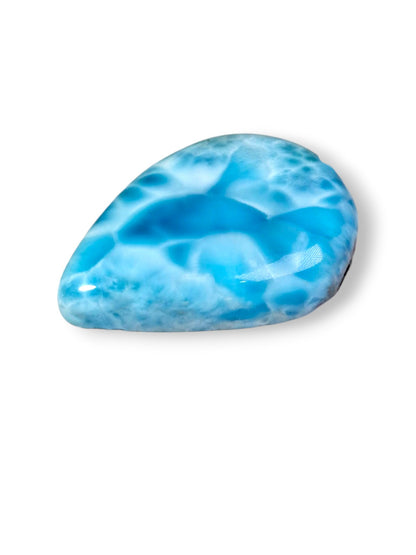 Natural Larimar Loose Cabochon Teardrop 96 Carats  Dominican Blue Gemstone Cab