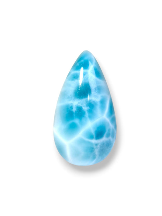 Cabochon de larimar 29 CT - Pierre précieuse bleue naturelle de République dominicaine à fabriquer