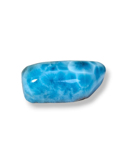 Natural Larimar Loose Cabochon Freeform  78 Carats  Dominican Blue Gemstone Cab