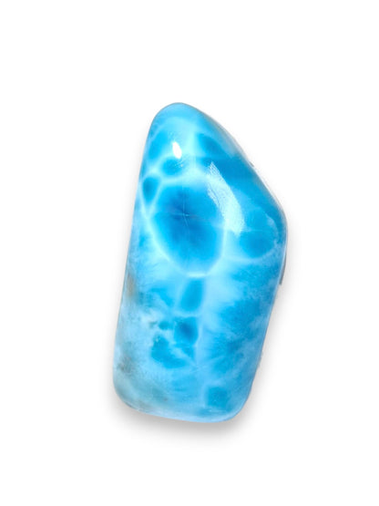 Natural Larimar Loose Cabochon Freeform  78 Carats  Dominican Blue Gemstone Cab