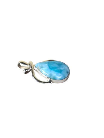 1.6 "in. Dominican Deep Blue Larimar Stone Pendant Handmade