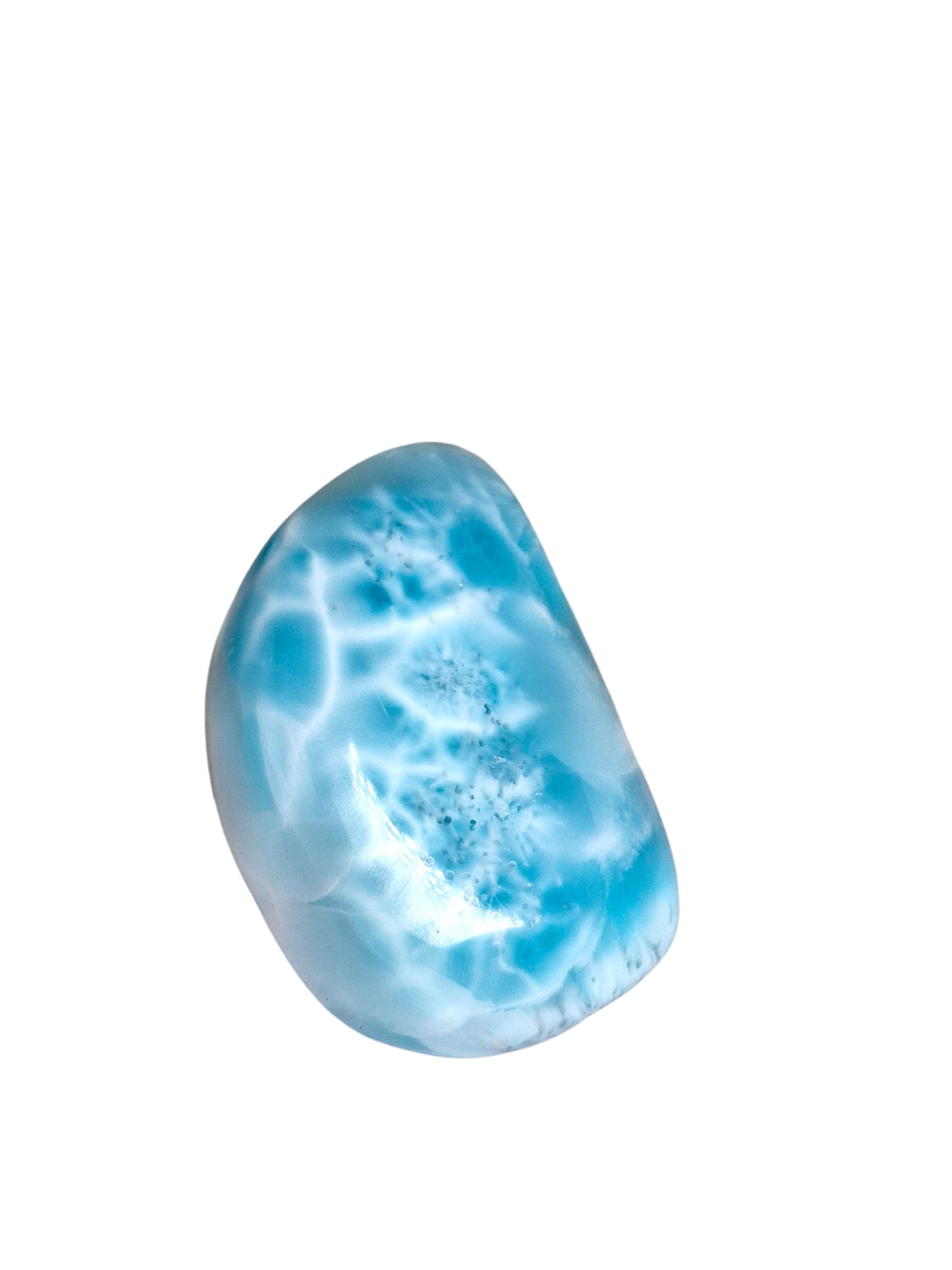 127 CT Natural Dominican Nice Blue Larimar Stone Cabochon