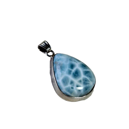 1.8 "in. Dominican Nice Blue Larimar Stone Pendant Handmade