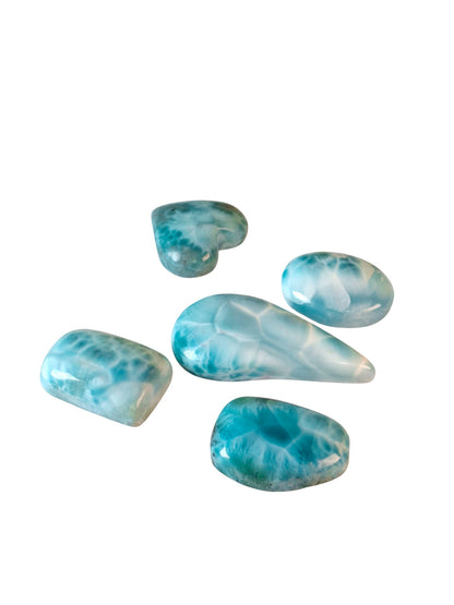 5 Natural Dominican Nice Sky Blue Larimar Stone Cabochon