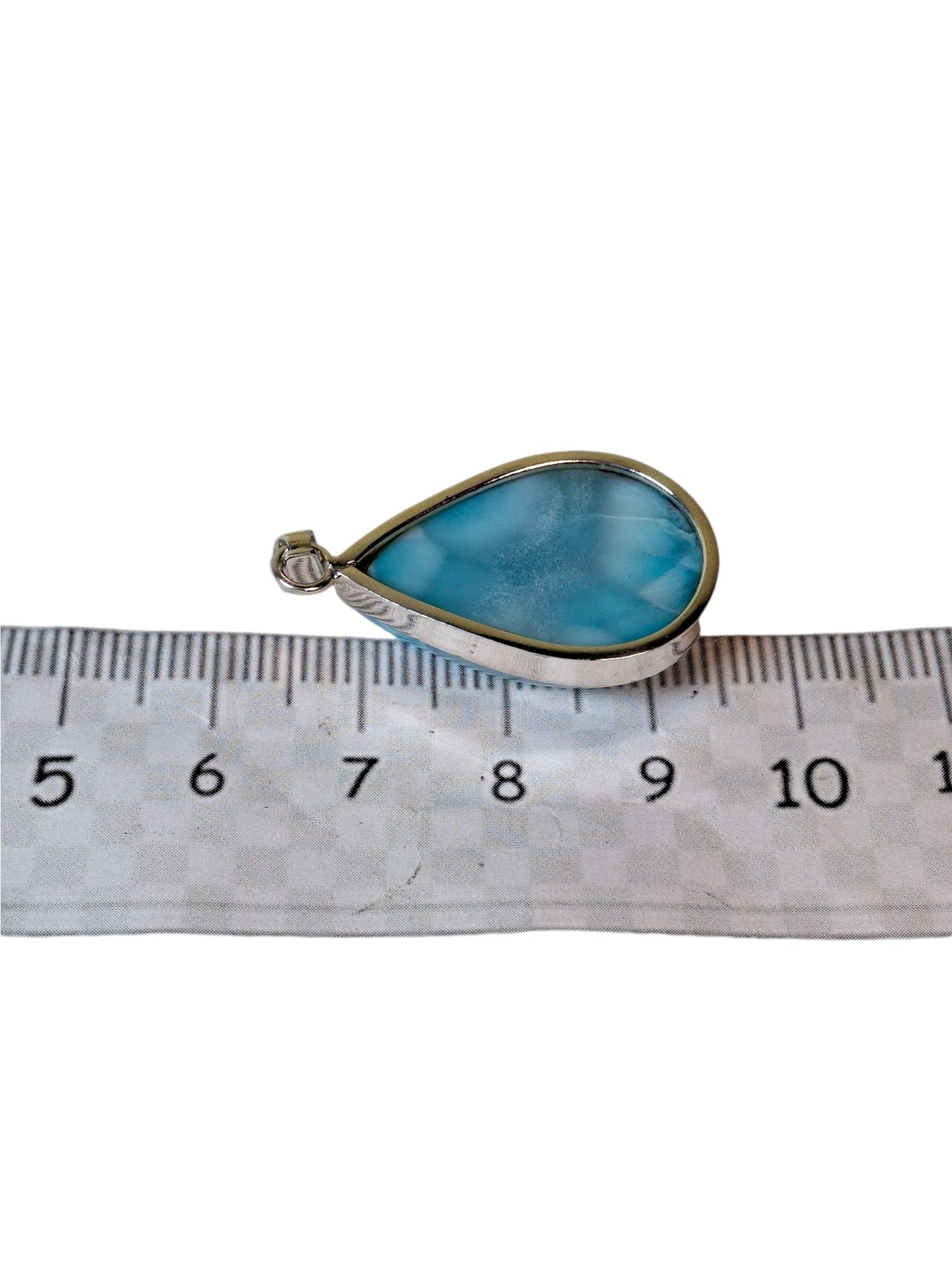2.1 "in. Dominican Deep Blue Larimar Stone Pendant Handmade
