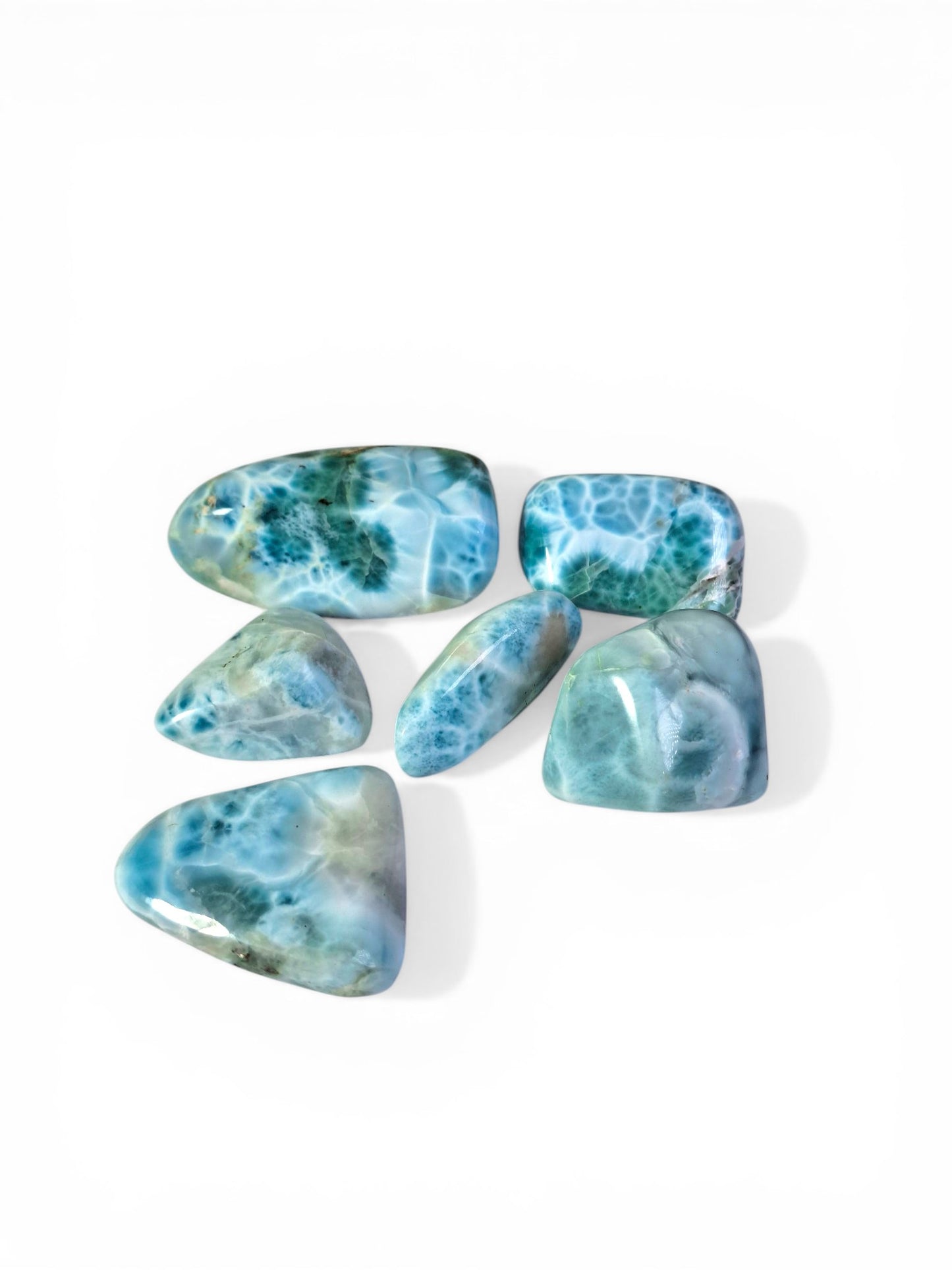 122g Full Polished Natural Dominican Blue Larimar Stone Specimen Healing