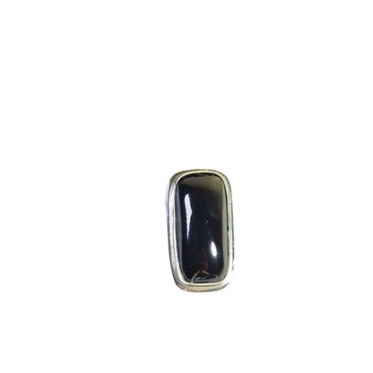 Natural 925 Caribbean Black Coral Stone Ring Handmade
