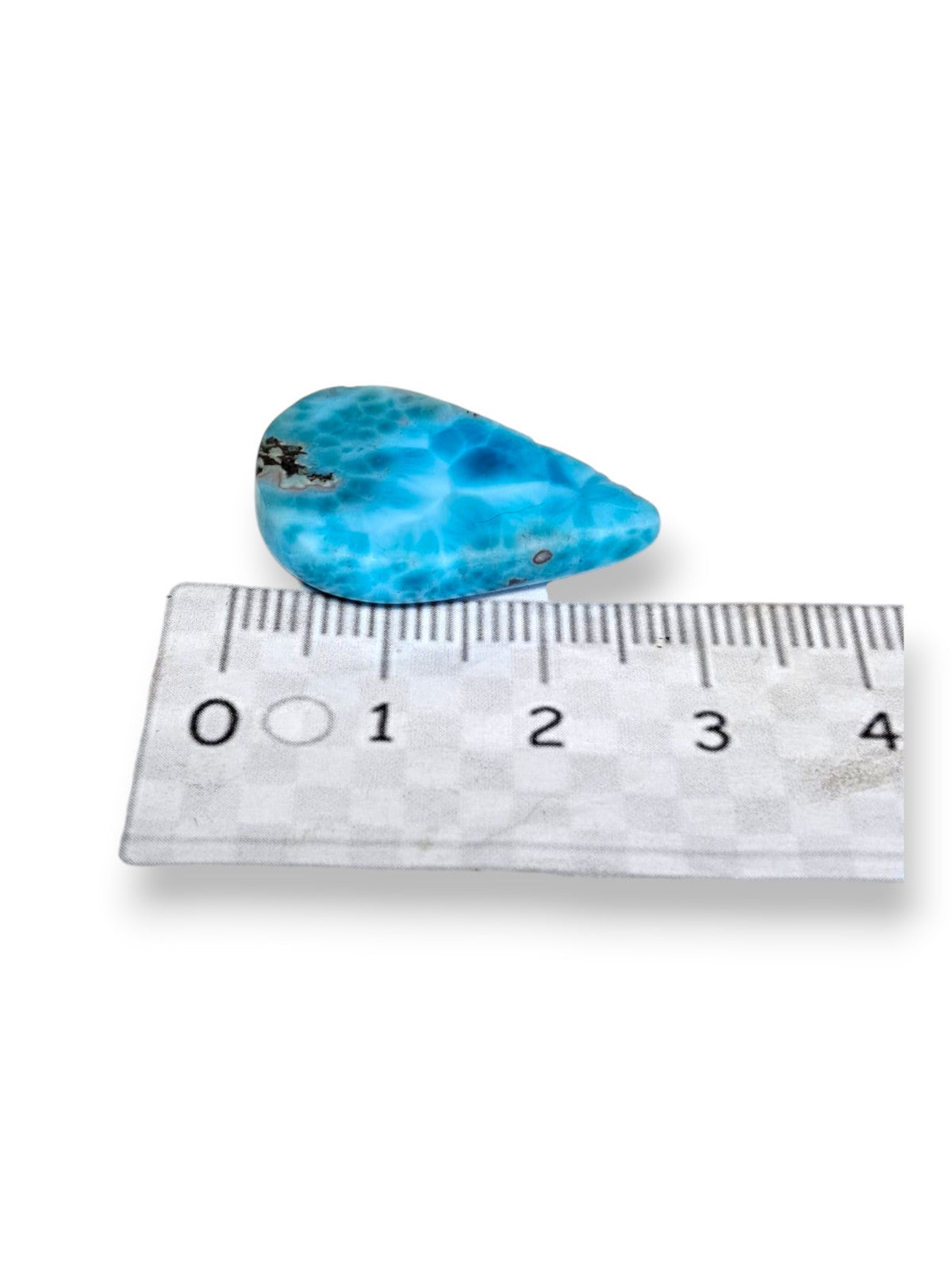 100CT Larimar Cabochon Teardrop Loose Gemstone Natural Dominican Rep. Blue Stone Jewelry Making