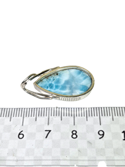 2 "in. Dominican Nice Deep Blue Larimar Stone Pendant Handmade