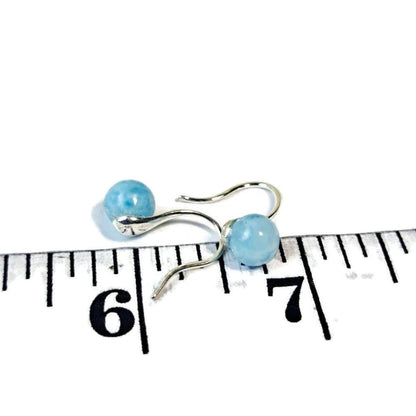Sterling Silver Nice Blue Larimar Stone Handmade Dangle Earring