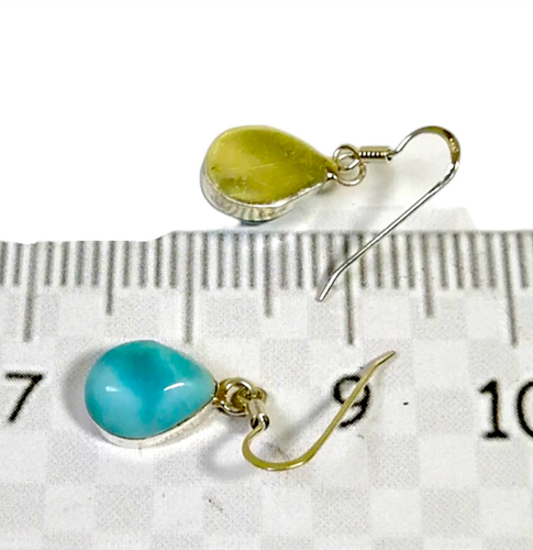 Sterling Silver Nice Blue Larimar Stone Handmade Dangle Earring