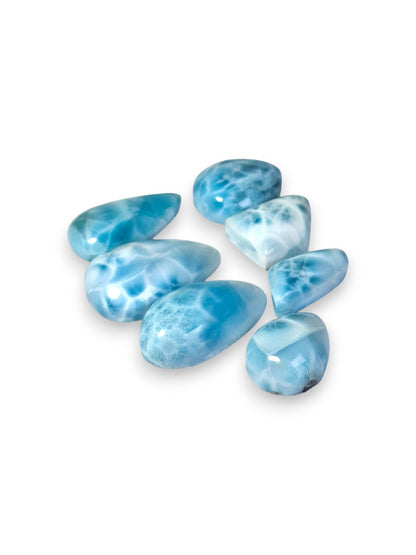 7 Natural Dominican Nice Sky Blue Larimar Stone Cabochon