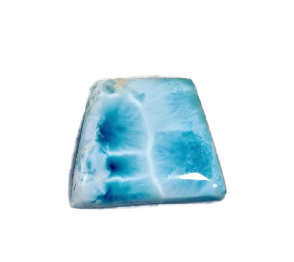 75 CT Natural Dominican Nice Blue Larimar Stone Cabochon