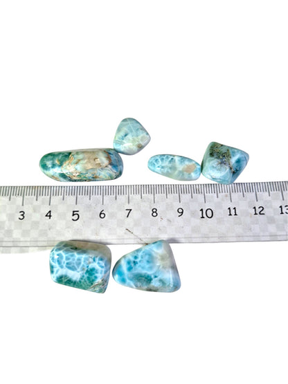 122g Full Polished Natural Dominican Blue Larimar Stone Specimen Healing