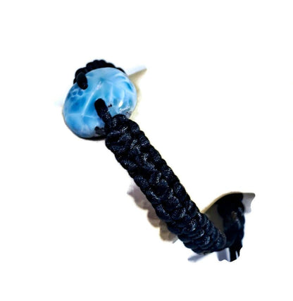 Nice Blue Larimar Stone Nylon Cord Handmade Bracelet Men / Women